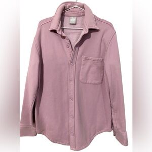 ARITZIA TNA Cozy Boyfriend Cotton Blend Fleece Shacket M